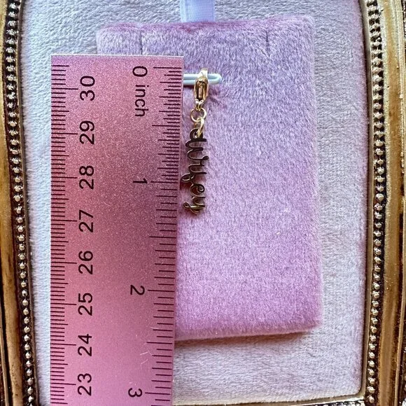 Wifey Charm 18k PVD Gold Stainless Steel With Lobster Claw Clasp Elegant Script - Picture 5 of 9